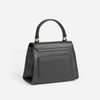 IRIS mini - geantă mică tip cross body - neagră cu accesorii argintii