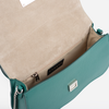 DAYANA geantă tip cross-body culoare verde cu accesorii aurii cu pietre