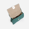 DAYANA geantă tip cross-body culoare verde cu accesorii aurii cu pietre