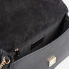 DAYANA geantă tip cross-body culoare neagră cu accesorii aurii cu pietre