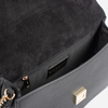 DAYANA geantă tip cross-body culoare neagră cu accesorii argintii cu pietre
