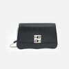 DAYANA geantă tip cross-body culoare neagră cu accesorii argintii