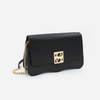 DAYANA geantă tip cross-body culoare neagră cu accesorii aurii cu pietre