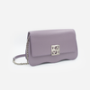 DAYANA geantă tip cross-body culoare violet cu accesorii argintii cu pietre
