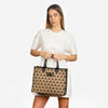 EVELYN - geantă tip shopper cu imprimeu negru