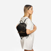 POPPY - negru rucsac de piele