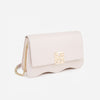 DAYANA geantă tip cross-body culoare pudră cu accesorii aurii