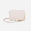 DAYANA geantă tip cross-body culoare pudră cu accesorii aurii cu pietre