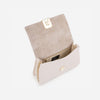 DAYANA geantă tip cross-body culoare pudră cu accesorii aurii