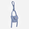 Accesoriu din piele - husă pentru căști - albastru deschis